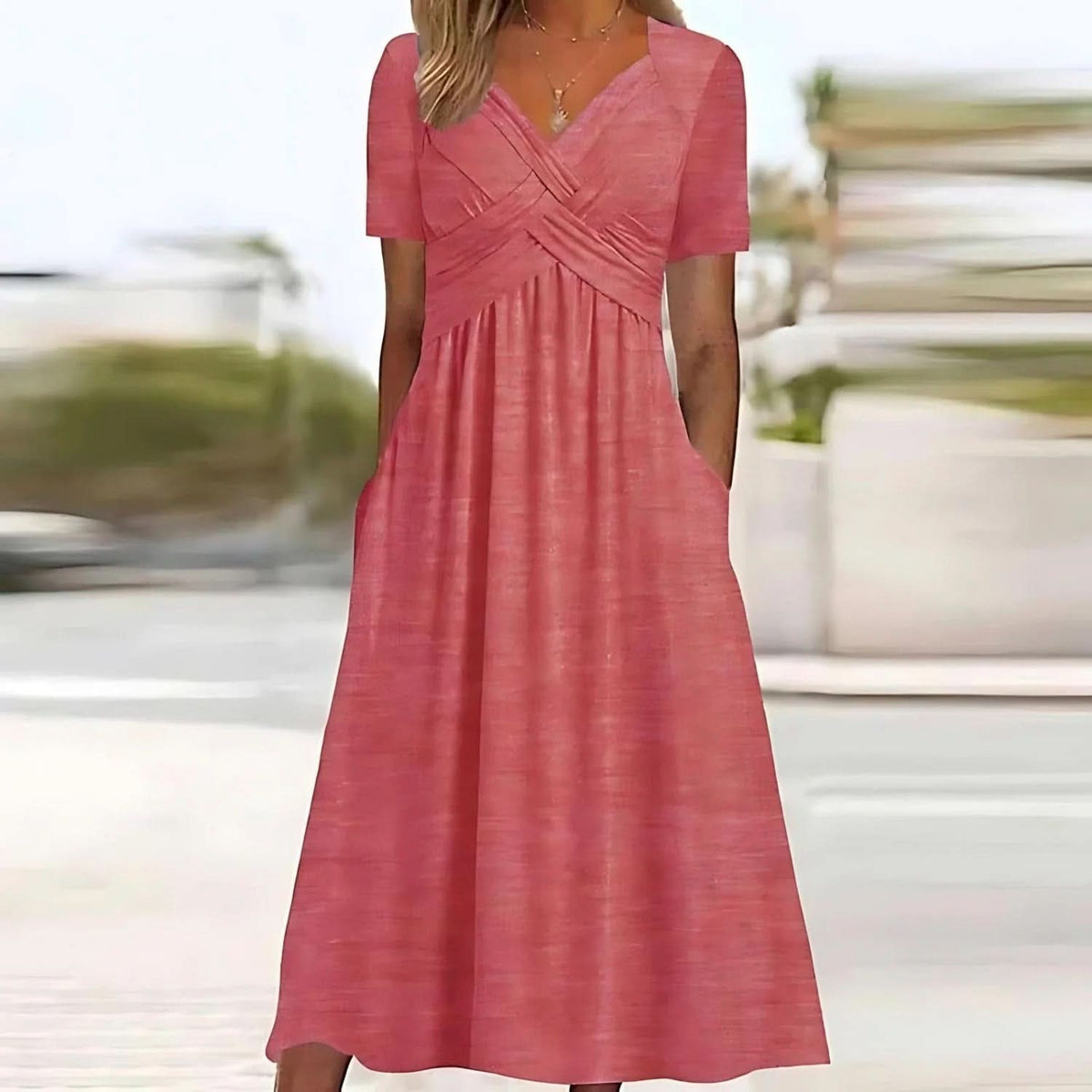 A-Line Midi Dress for Wedding Guests and Summer Events 4
