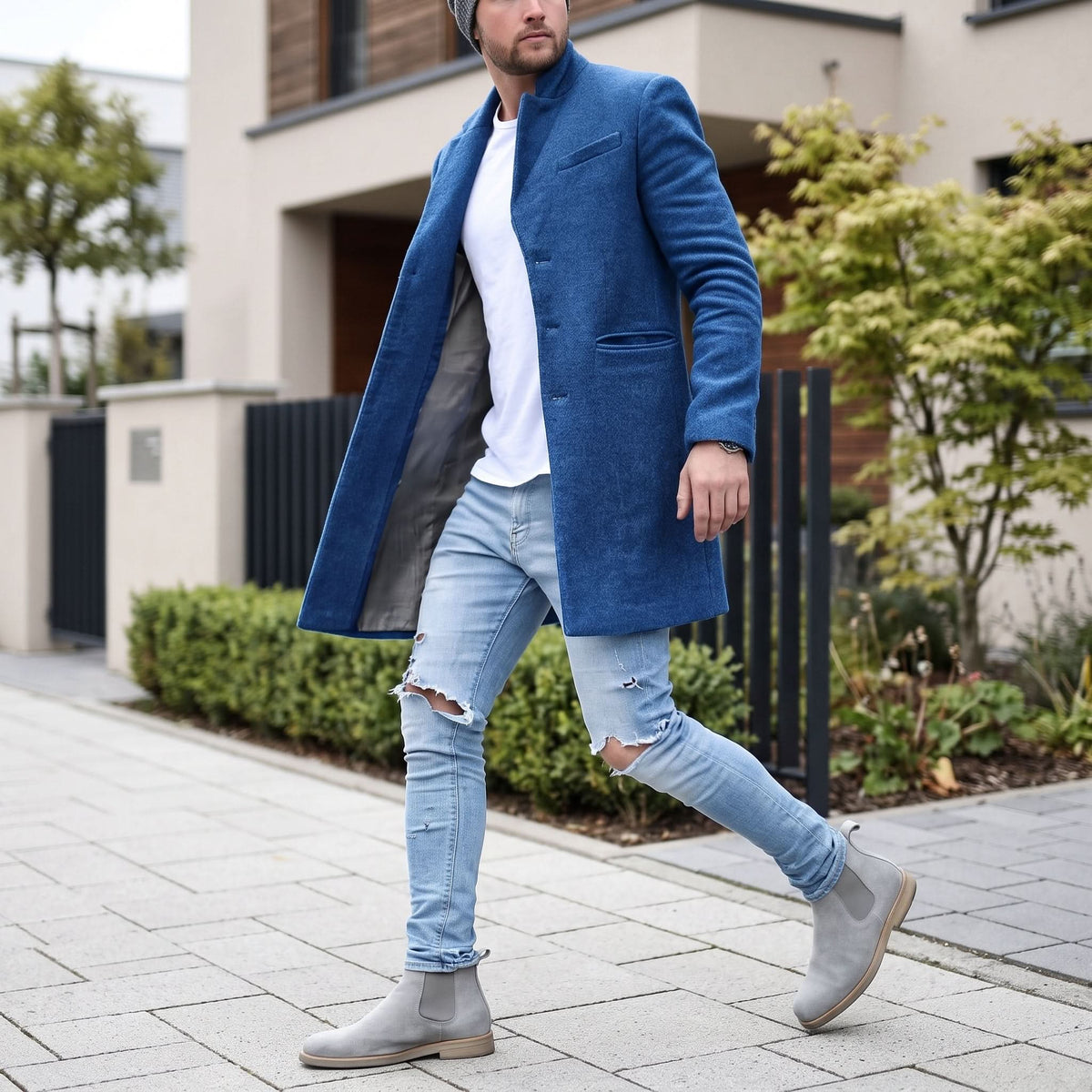 Classic Slim Fit Topcoat Jacket