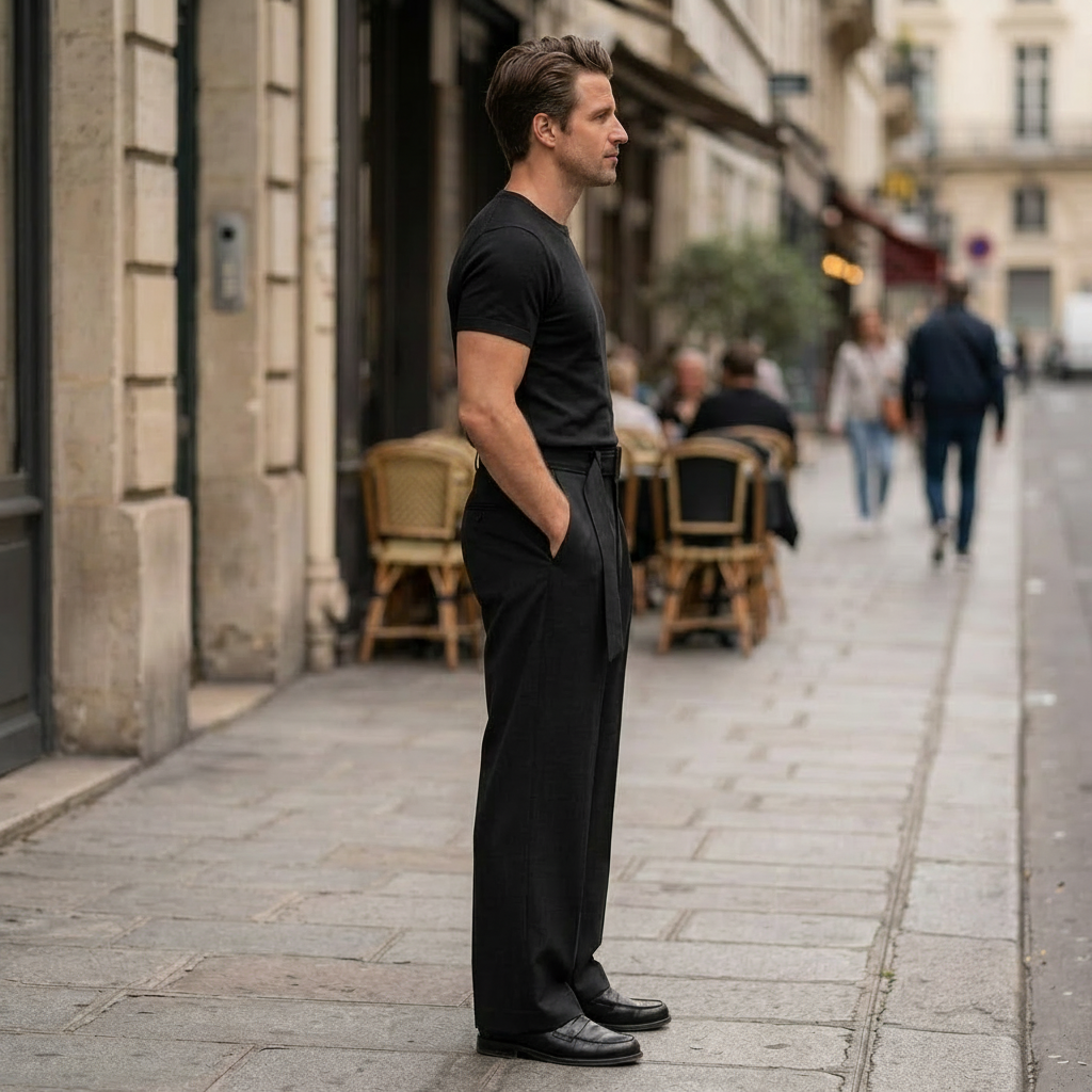 Spodnie o szerokich nogawkach, dopasowane na smart casual