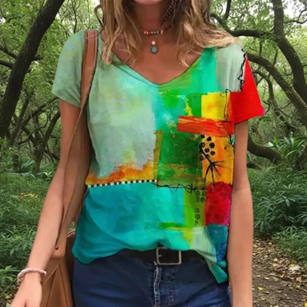 V Neck Casual Summer T Shirts