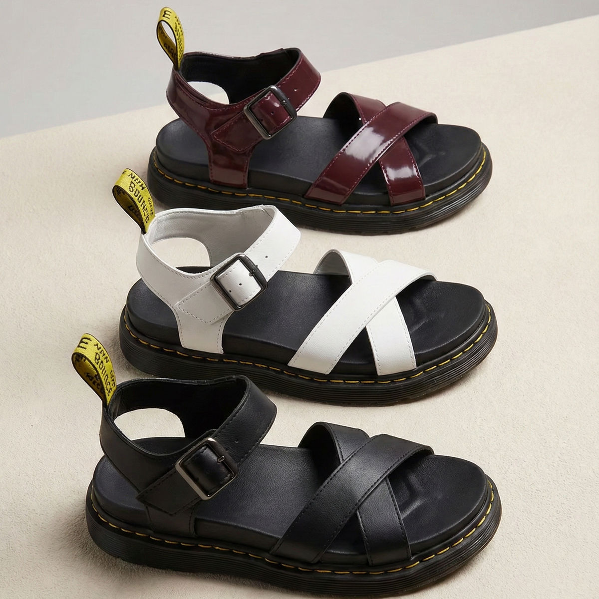 Comfy Platform Sandals Ankle Strap