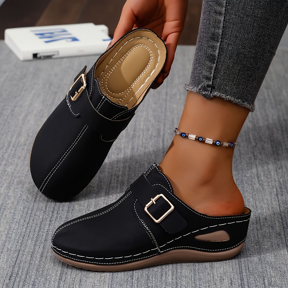 Closed Toe Mule Comfort Shoes