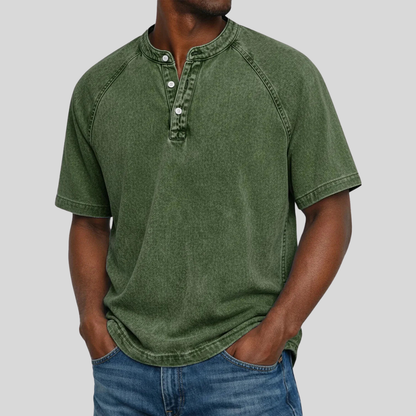 Vintage'owa, prana koszulka henley casualowa