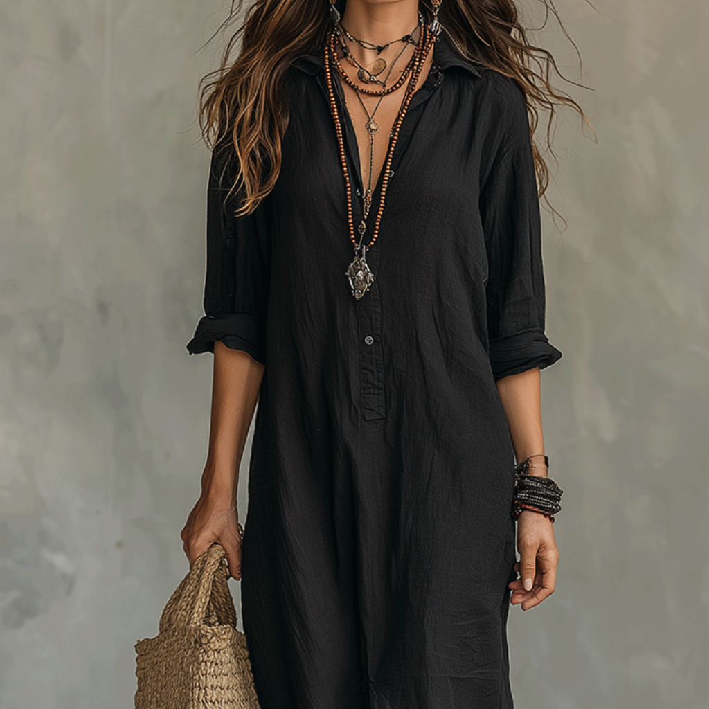 Zwiewna boho sukienka maxi