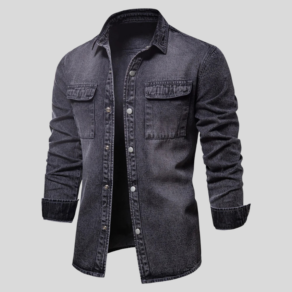 Classic Button Front Utility Pocket Overshirt