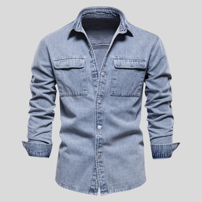 Classic Button Front Utility Pocket Overshirt
