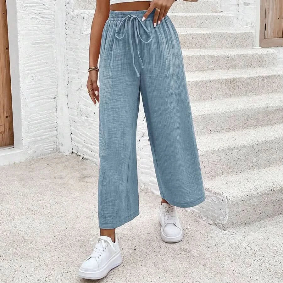 Loose Fit Cropped Summer Pants for Women
