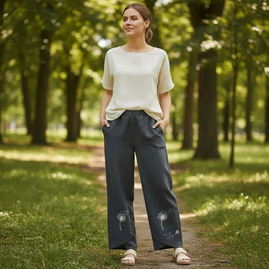 Printed Harem Style Cropped Summer Pants