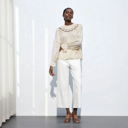 Wide Leg Cropped Summer Pants for Everyday Wear