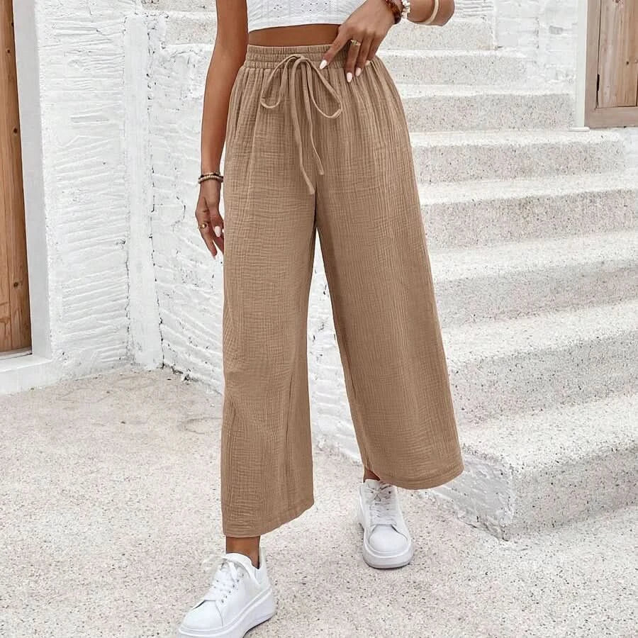 Loose Fit Cropped Summer Pants for Women