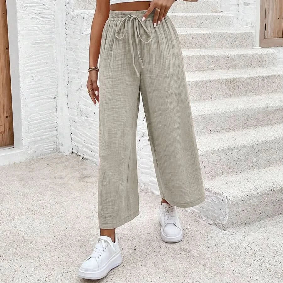 Loose Fit Cropped Summer Pants for Women