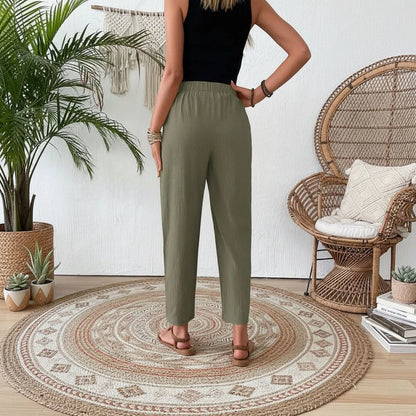 Loose Fit Cropped Summer Pants