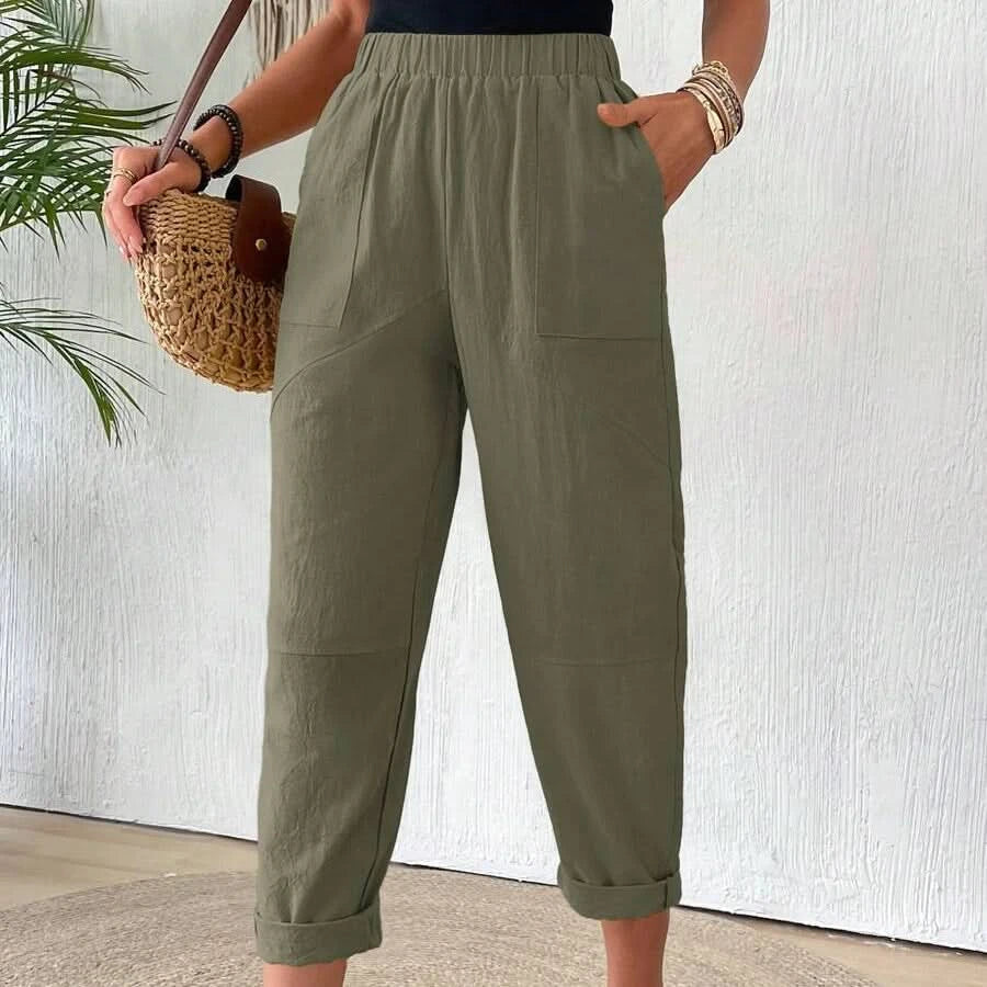 Loose Fit Cropped Summer Pants