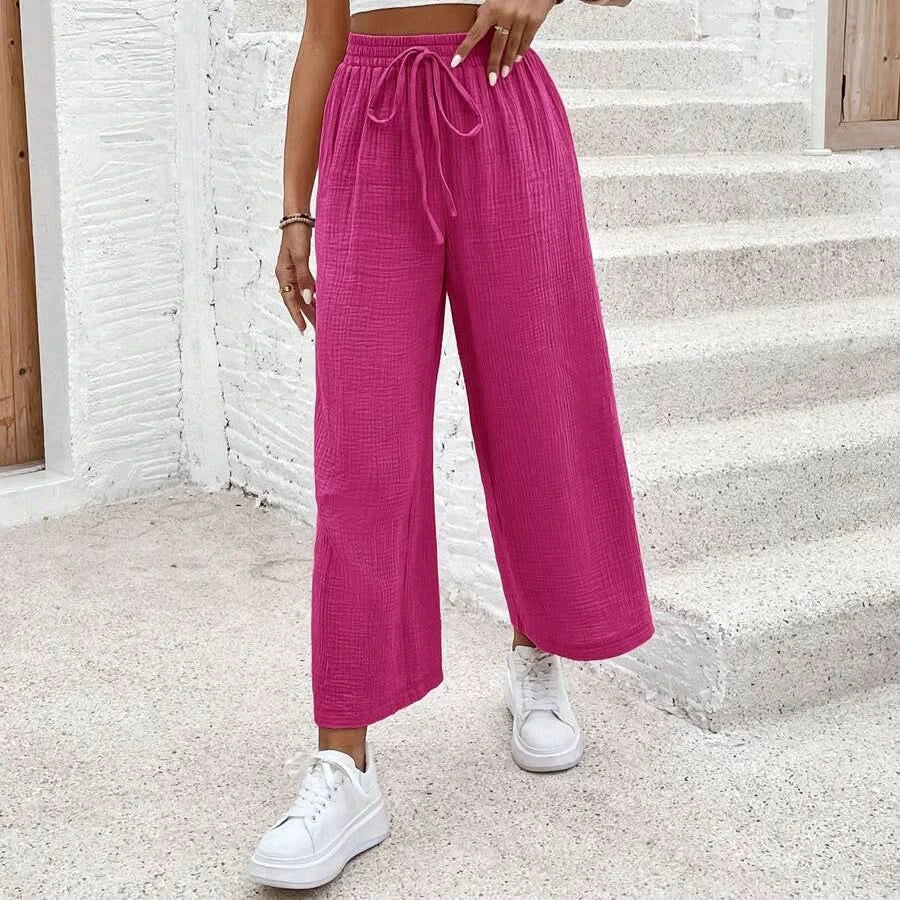 Loose Fit Cropped Summer Pants for Women