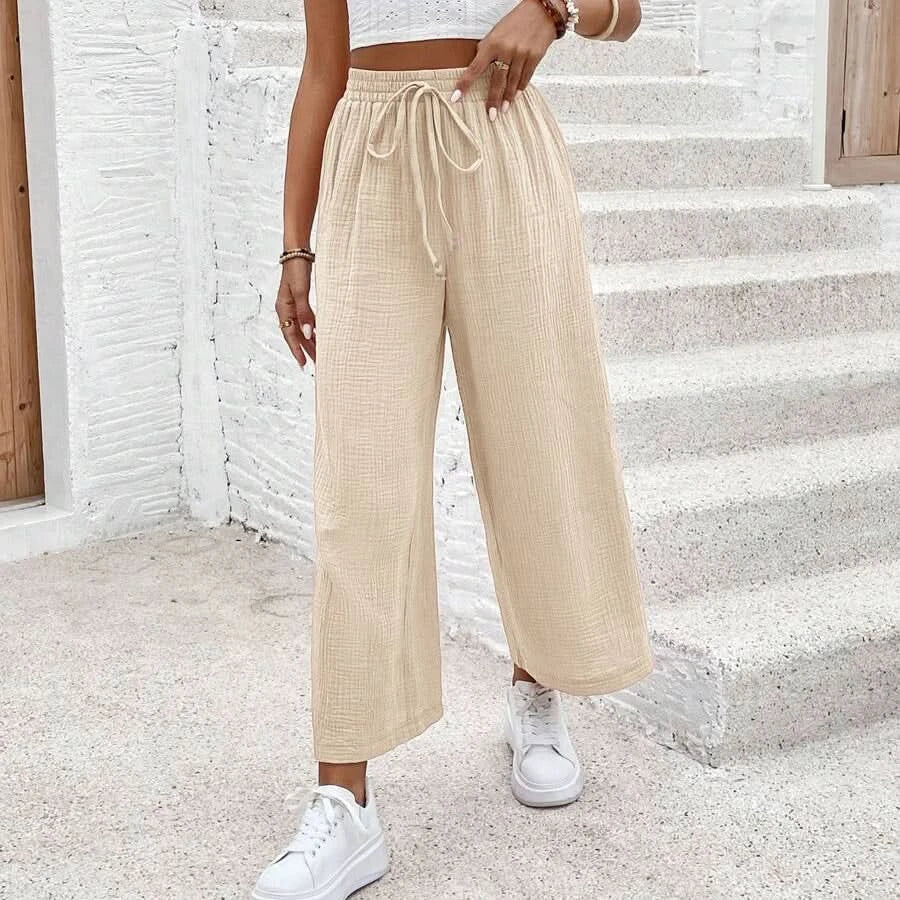 Loose Fit Cropped Summer Pants for Women