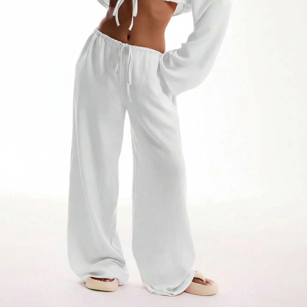 Eleganckie boho spodnie 3/4 na lato dla kobiet