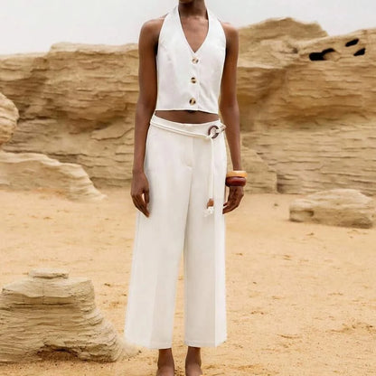 Elegant Everyday Cropped Summer Pants