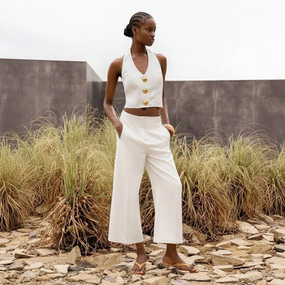 Elegant Everyday Cropped Summer Pants