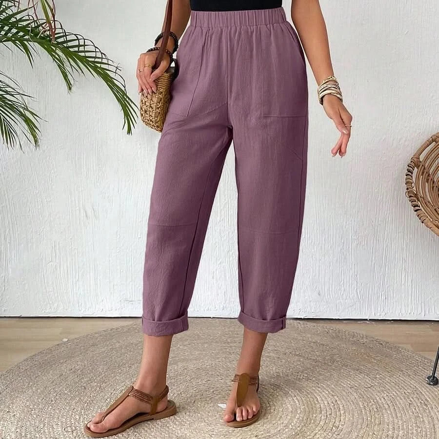 Loose Fit Cropped Summer Pants