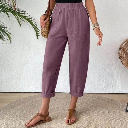 Loose Fit Cropped Summer Pants