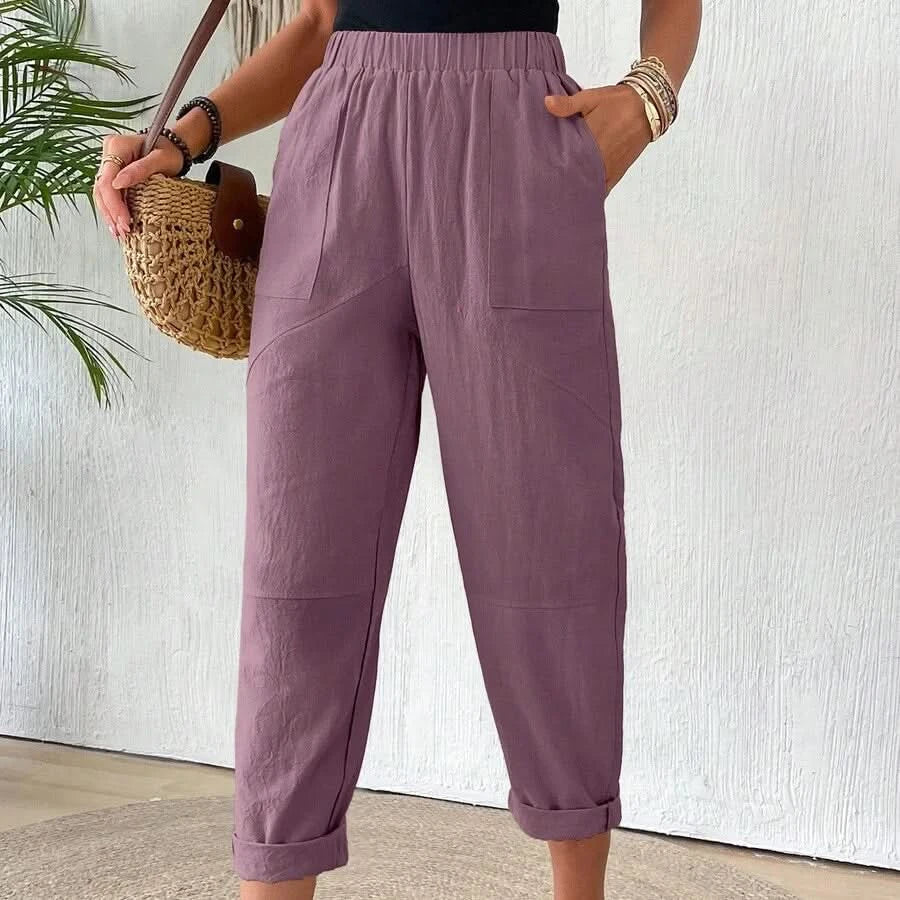 Loose Fit Cropped Summer Pants