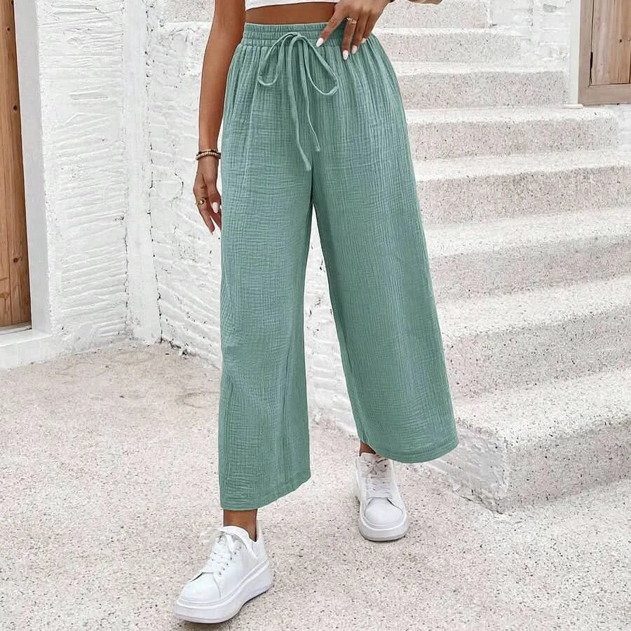 Loose Fit Cropped Summer Pants for Women