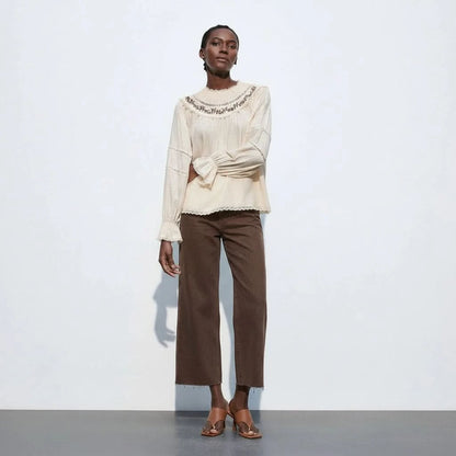 Wide Leg Cropped Summer Pants for Everyday Wear