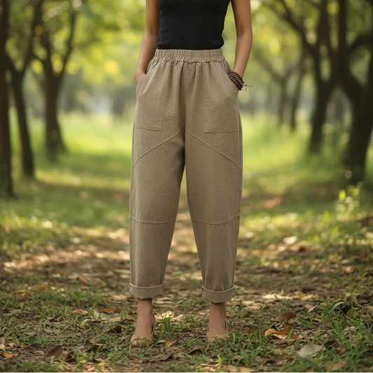Loose Fit Cropped Summer Pants