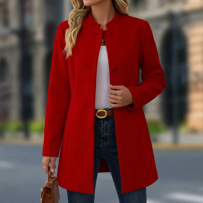 Elegant Open Front Tailored Longline Blazer