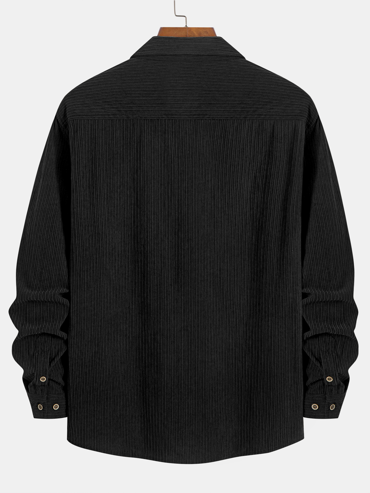 Classic Button Front Collared Long Sleeve Shirt