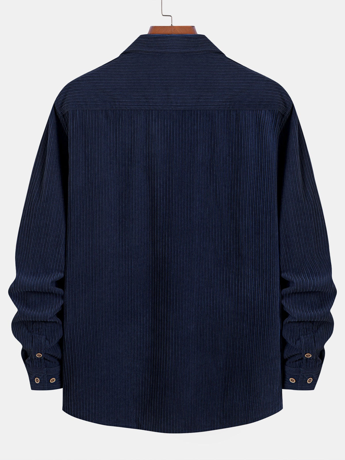 Classic Button Front Collared Long Sleeve Shirt