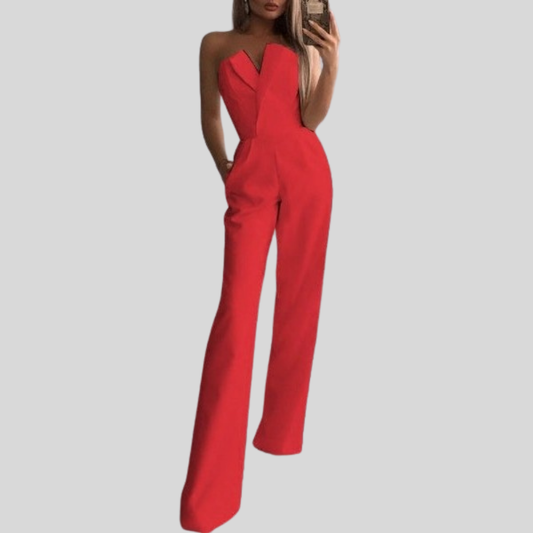 Sleek Jumpsuit V Neck