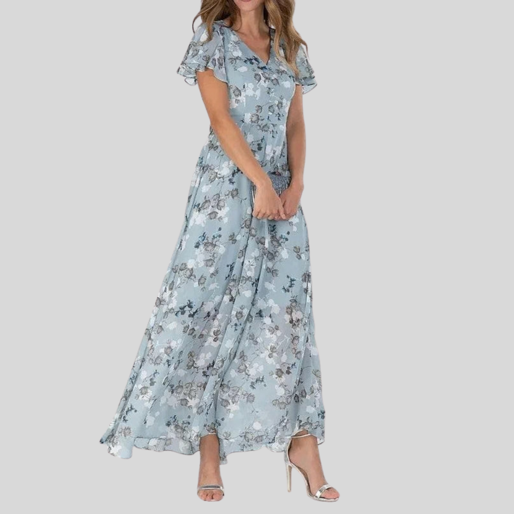 Graceful Maxi Dress V Neck