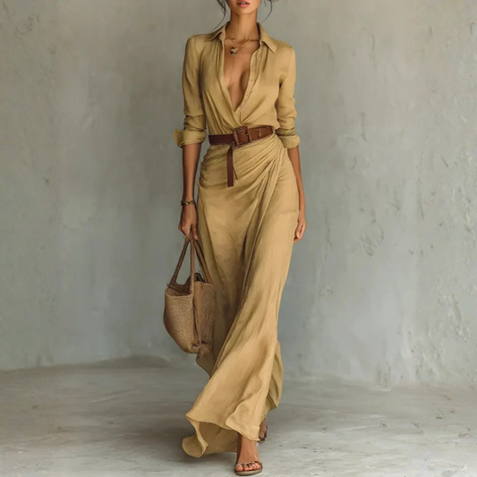 Graceful Wrap Maxi Dress