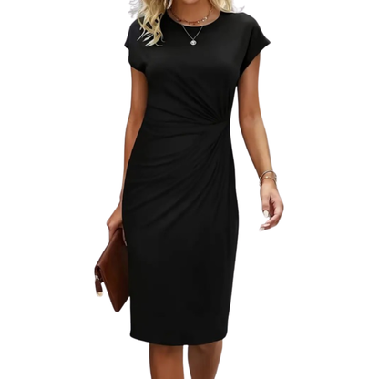Chic Crepe Midi Dress
