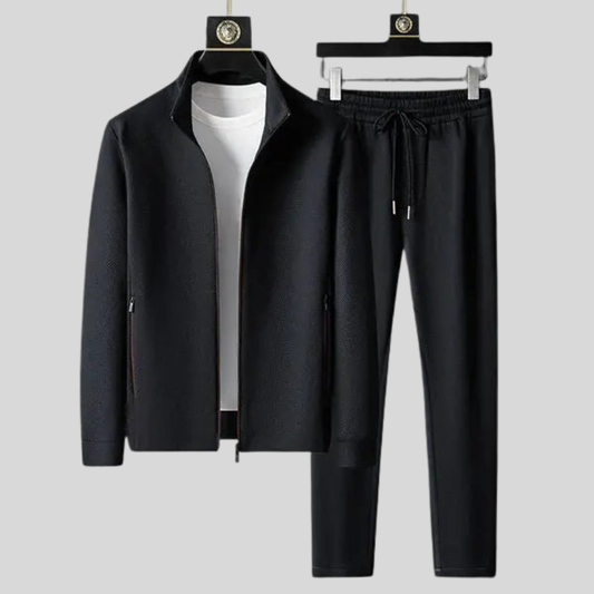 Athletic Zip Front Tracksuit Set