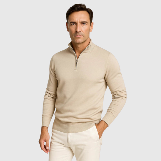 Timeless Quarter Zip Comfort Sweater