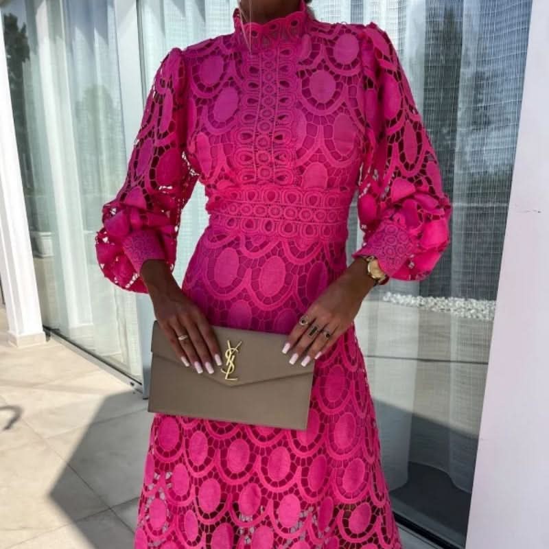 Chic Puff Sleeve Dress for Summer Events and Gatherings