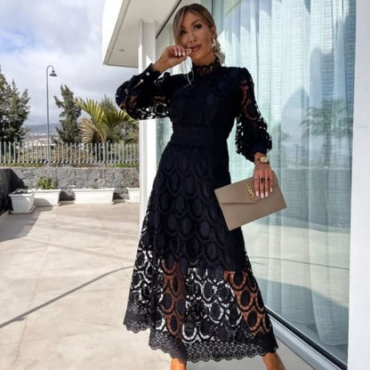 Chic Puff Sleeve Dress for Summer Events and Gatherings