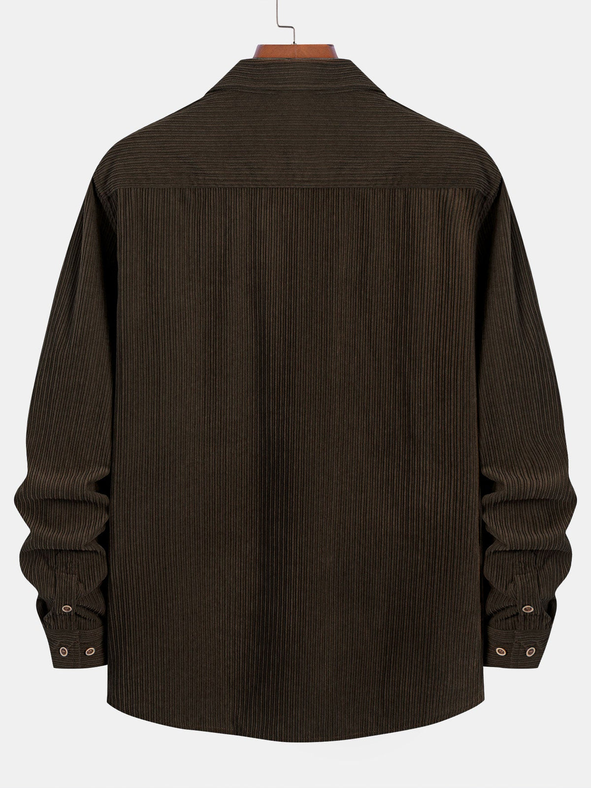 Classic Button Front Collared Long Sleeve Shirt