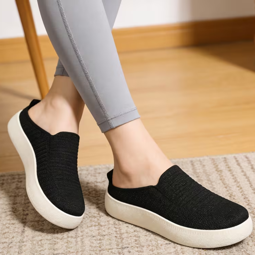 Sneakersy Slip On z Grubą Podeszwą