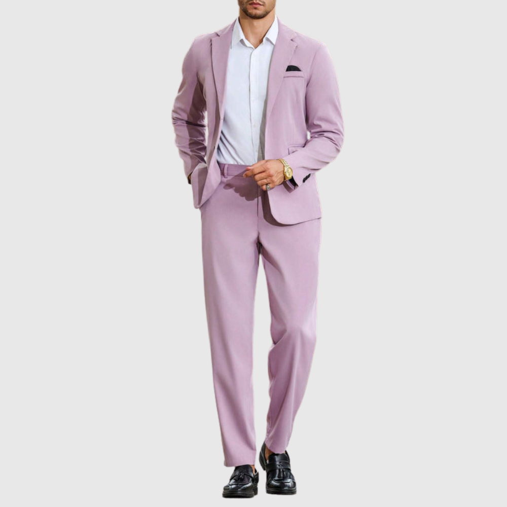 Slim fit letni garnitur dwuczęściowy