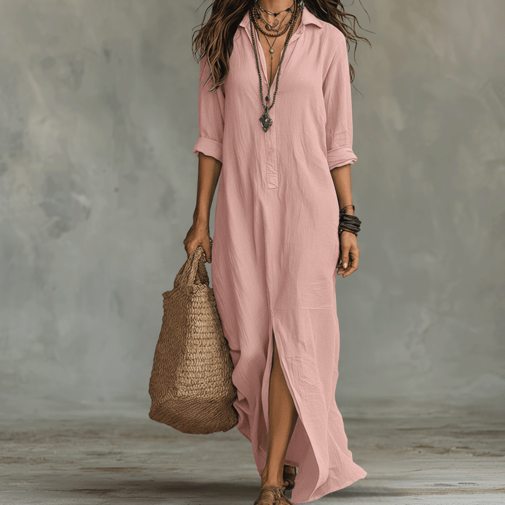 Zwiewna boho sukienka maxi