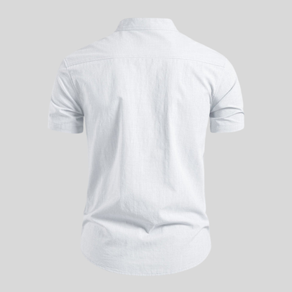Minimal Stand Collar Tailored Shirt