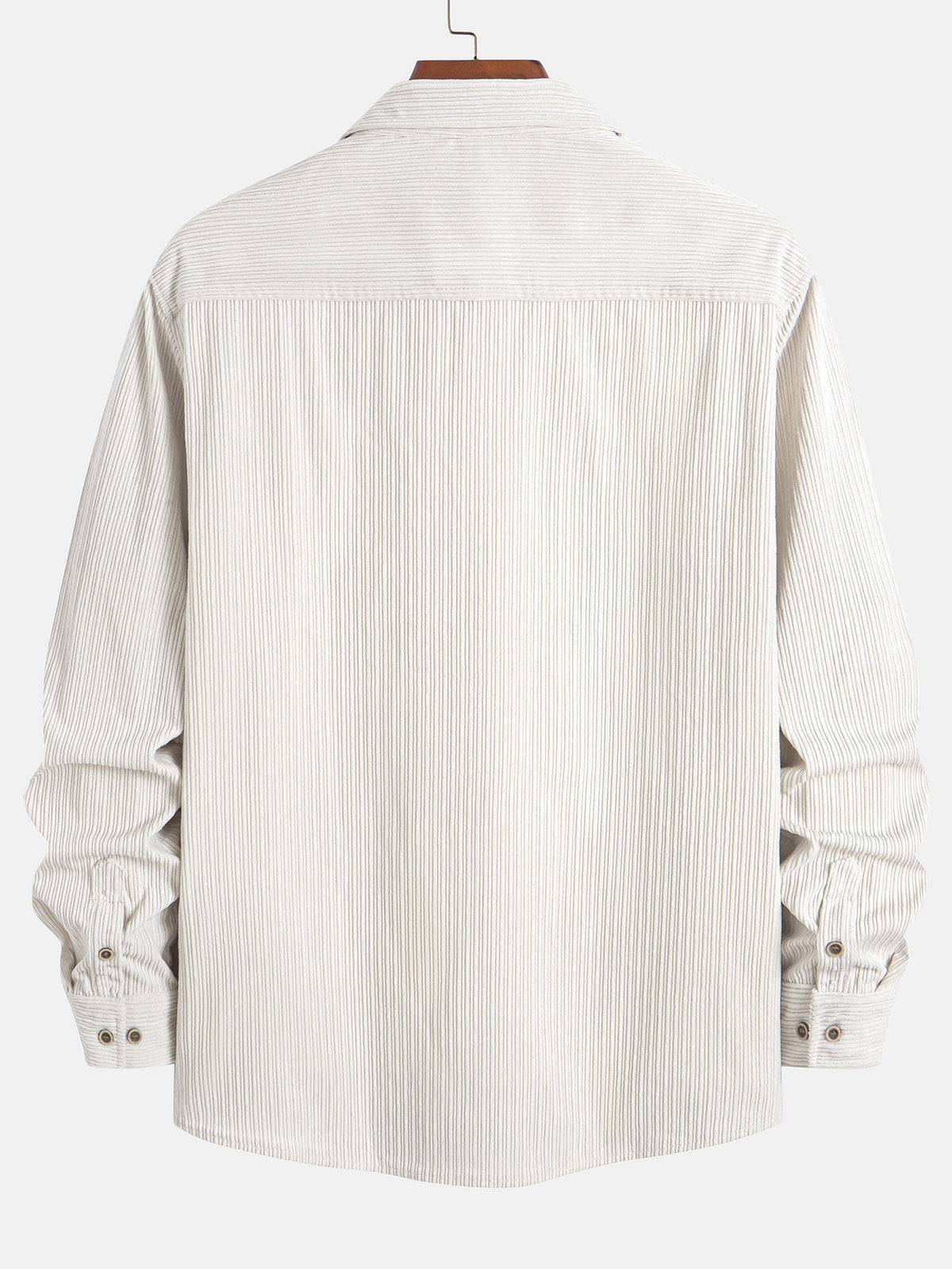 Classic Button Front Collared Long Sleeve Shirt