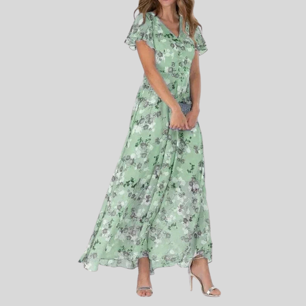 Graceful Maxi Dress V Neck