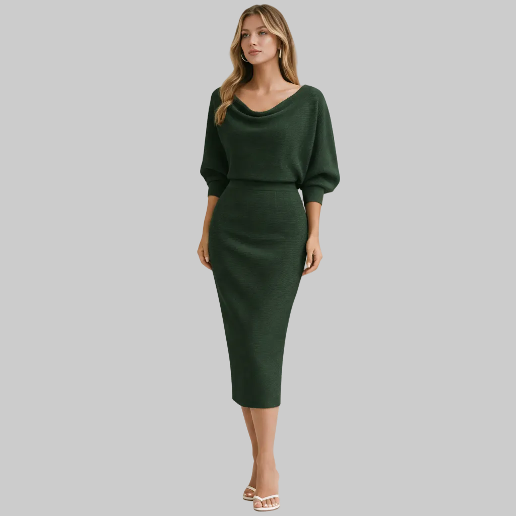 Flowing Midi Dress Silhouette