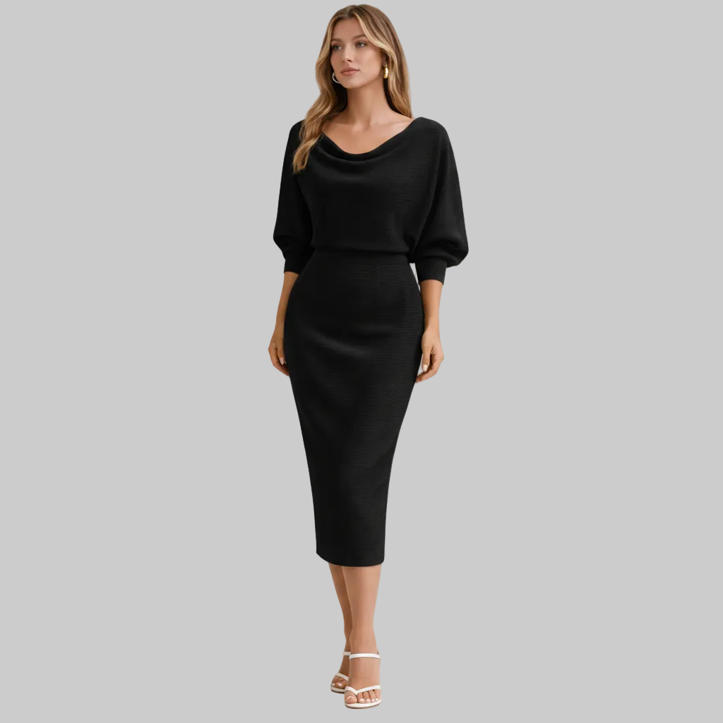 Flowing Midi Dress Silhouette