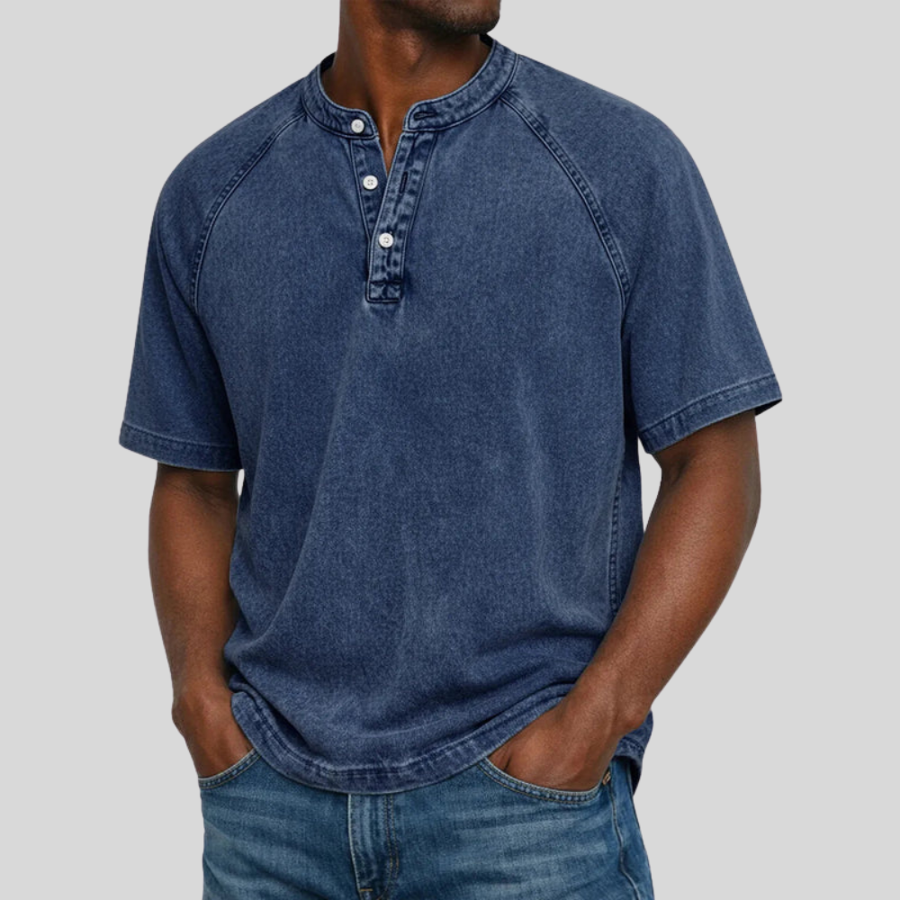 Vintage'owa, prana koszulka henley casualowa
