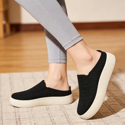Sneakersy Slip On z Grubą Podeszwą